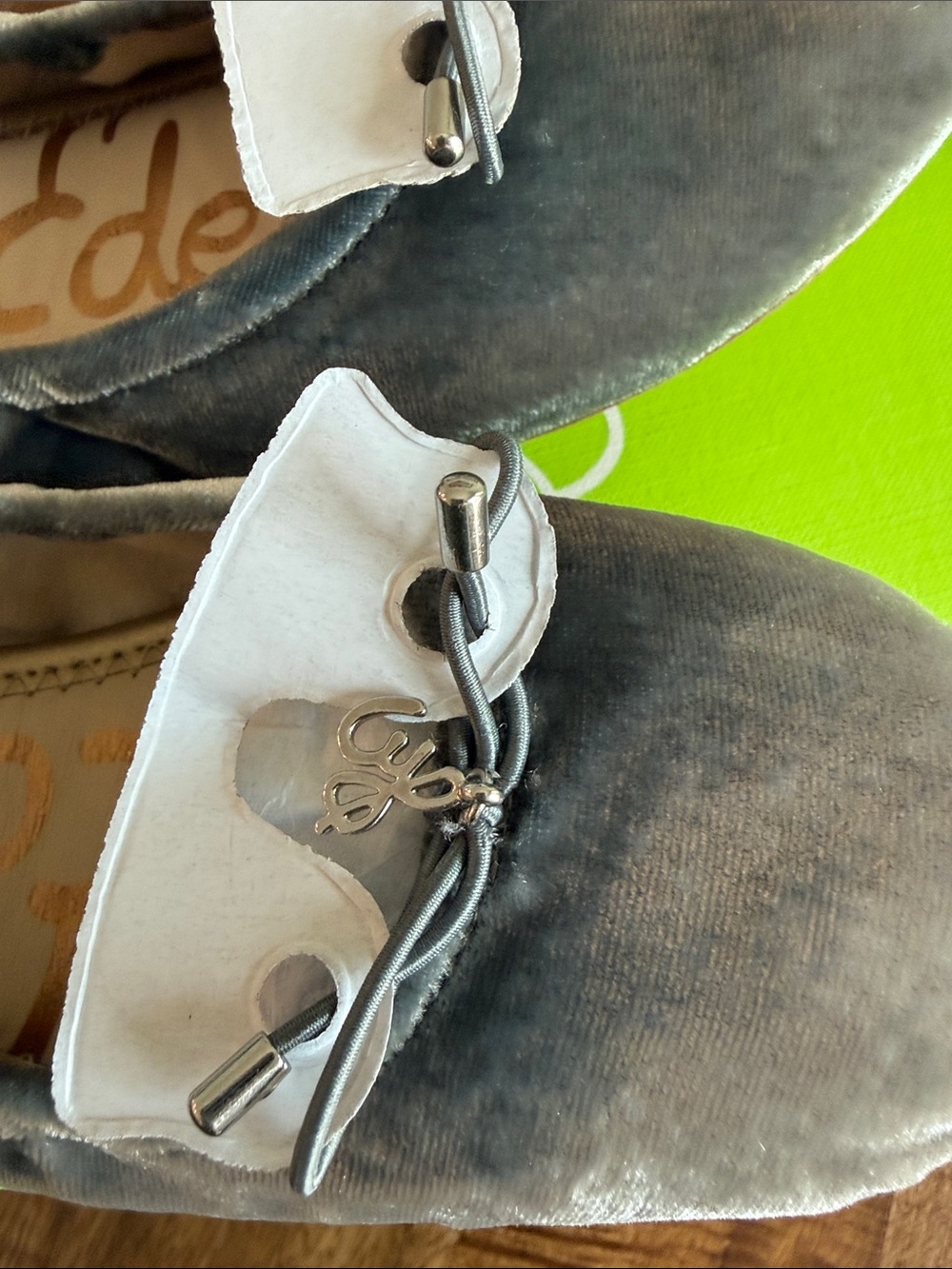 Sam Edelman smokey blue Velvet Ballet Flats - Picture 2 of 7
